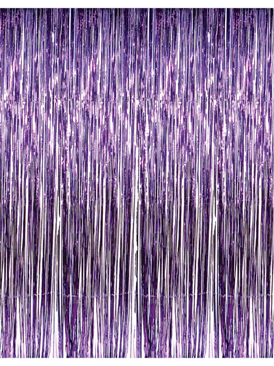 3' x 8' Purple Tinsel Foil Fringe Door Window Curtain Party Decoration